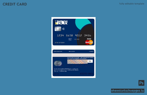 Beispielvorschau der Bahamas Bank of the Bahamas Mastercard